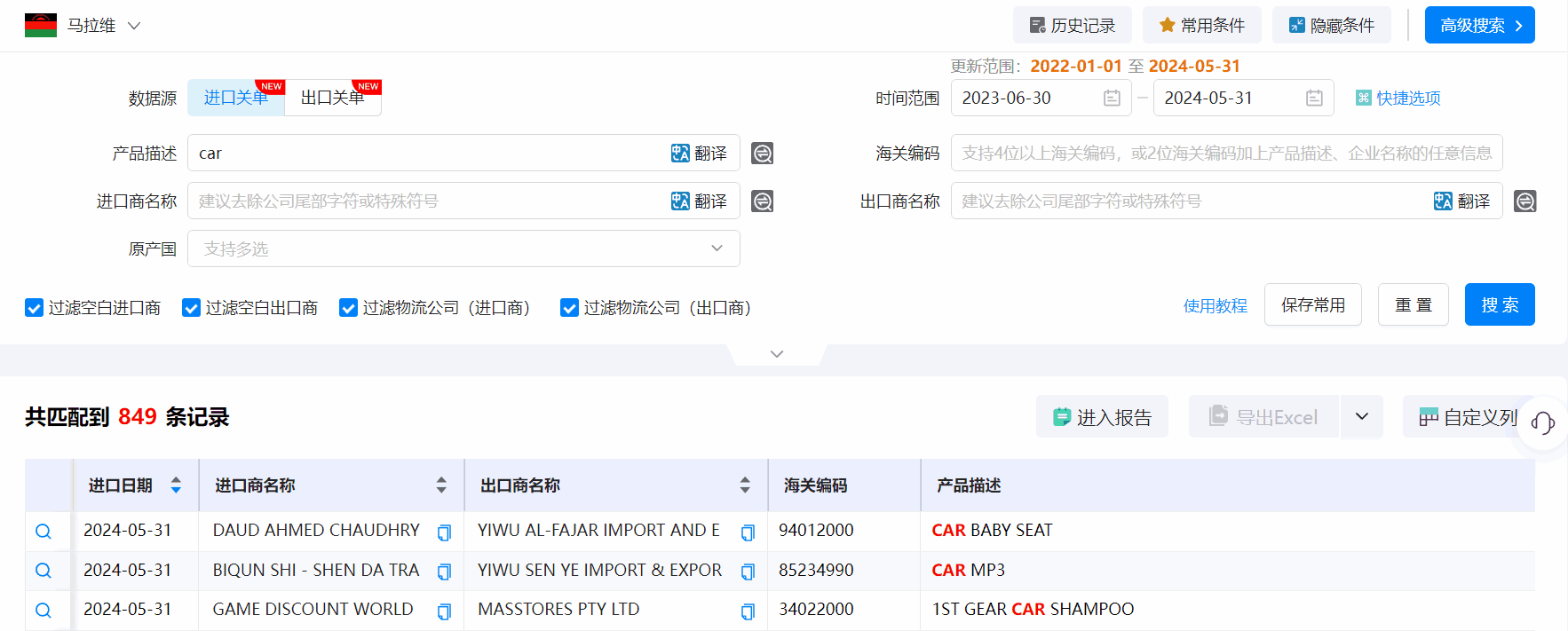 马拉维海关数据,海关数据,易币付(中国)海关数据